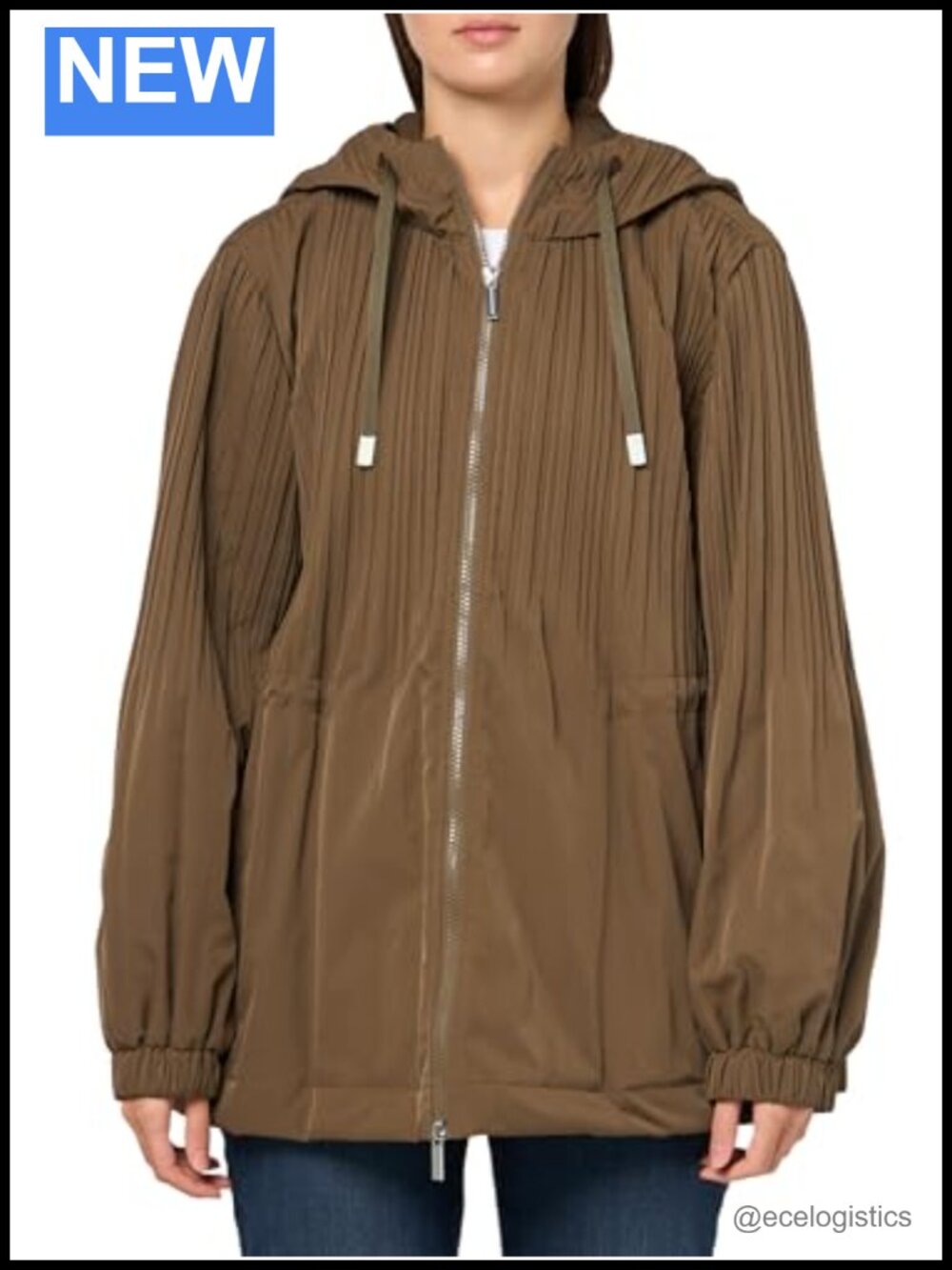 Women's Armani Exchange Doha Mini Metal Logo Zip Jacket Windbreaker Long Sleeve